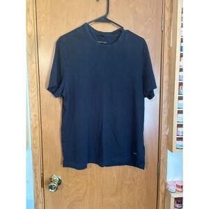 Autograph Marks & Spencer Mens Navy Blue Supima Cotton Short Sleeve T-Shirt